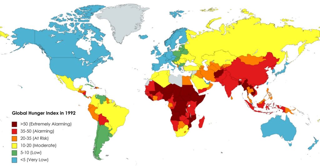 Global Hunger Index in 1992