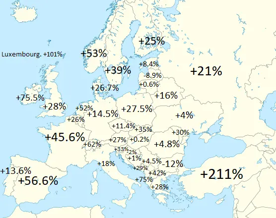 Population Growth In Europe Mapped - Vivid Maps