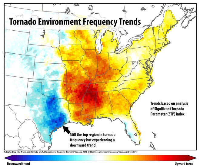 Tornado activity in the United States mapped Vivid Maps
