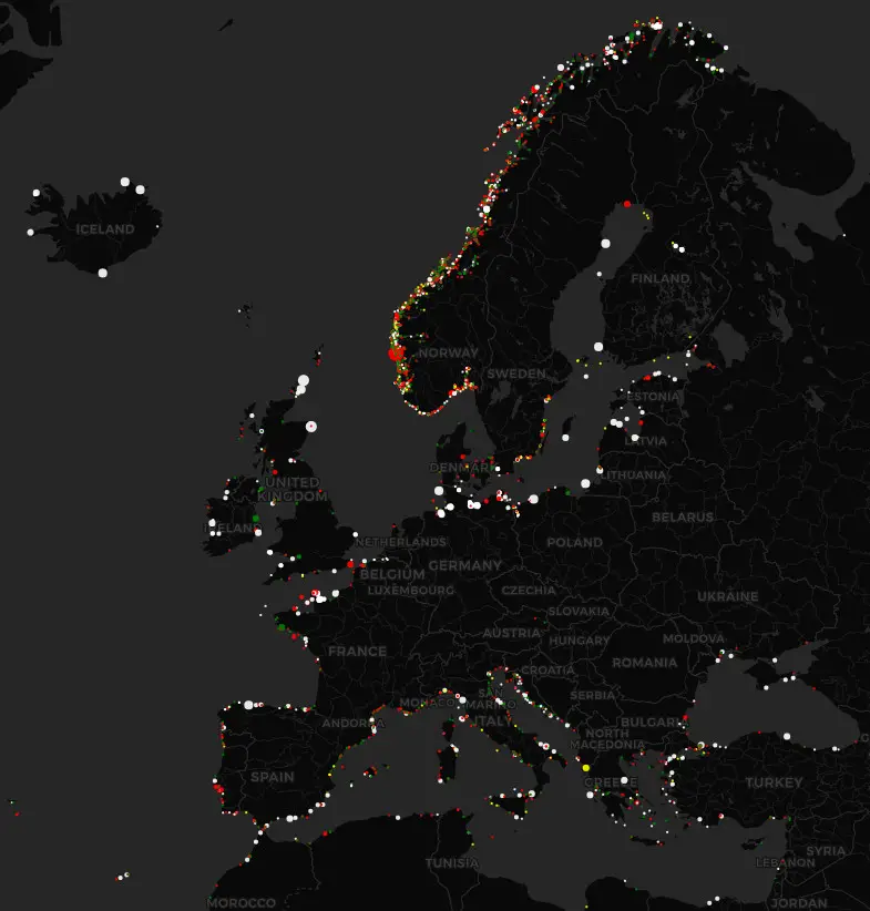 Lighthouses mapped