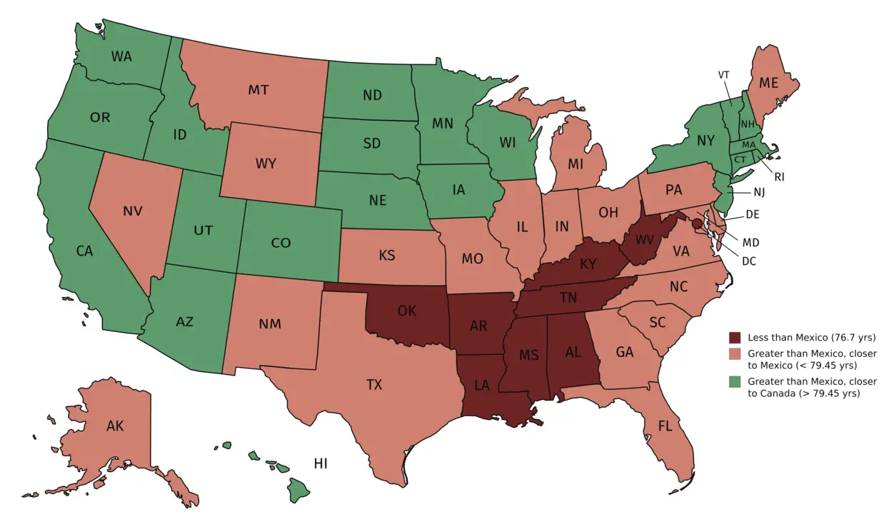 How Does U.S. Life Expectancy Compare To Other Countries? - Vivid Maps