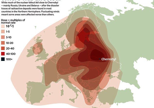 Chernobyl catastrophe: cloud of radiation