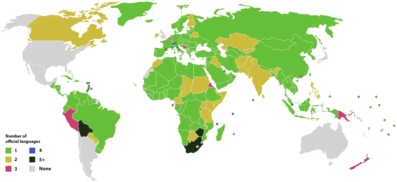 Official Languages Mapped Vivid Maps