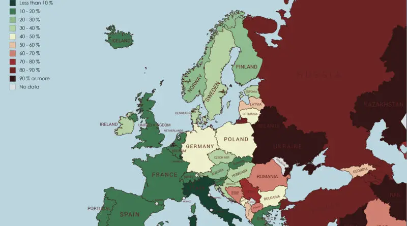 wealth in Europe mapped