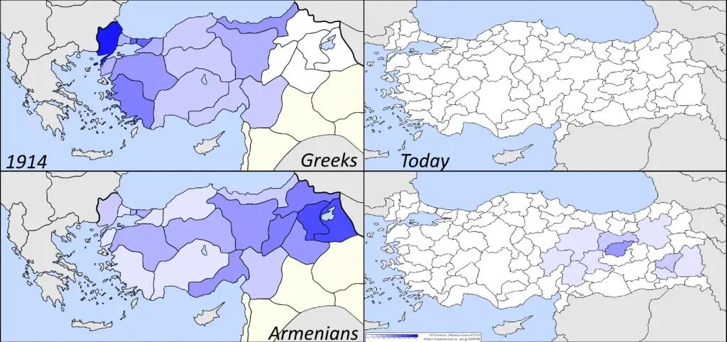 Greeks and Armenians in 1914 and today