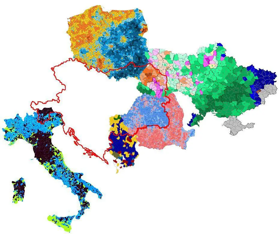 Amazing Spatial Coincidences Mapped Vivid Maps   Austria Hungary Election 