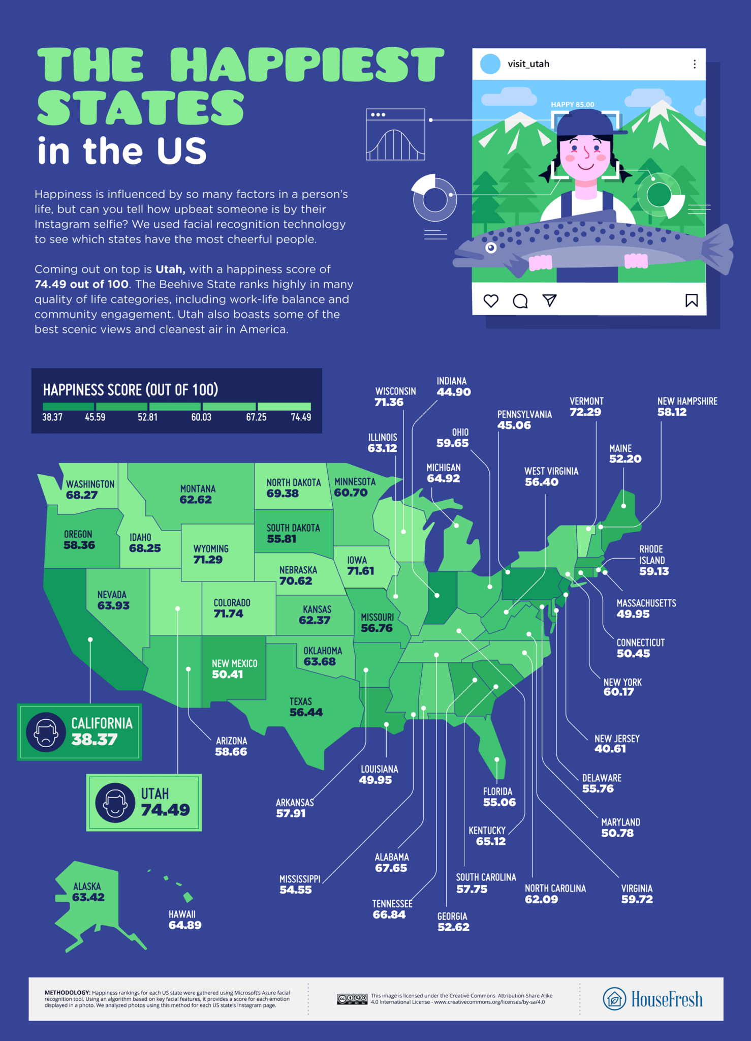 The Happiest States and Cities in the U.S. - Vivid Maps