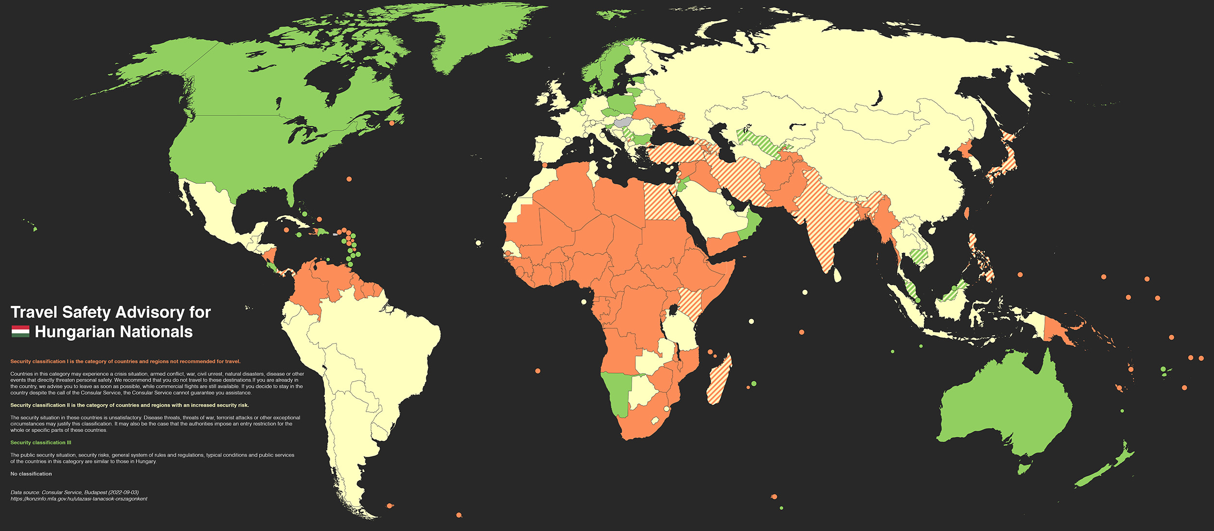 Map: Travel safety by country