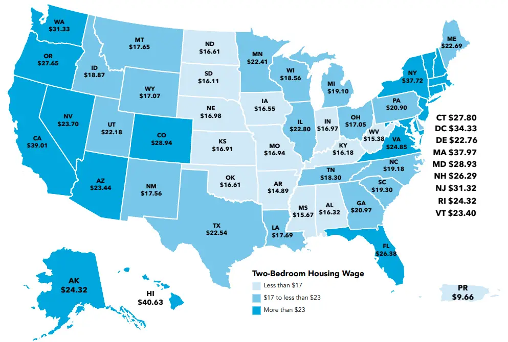 How Much You Have To Earn To Afford A Two-Bedroom Home In Every U.S ...