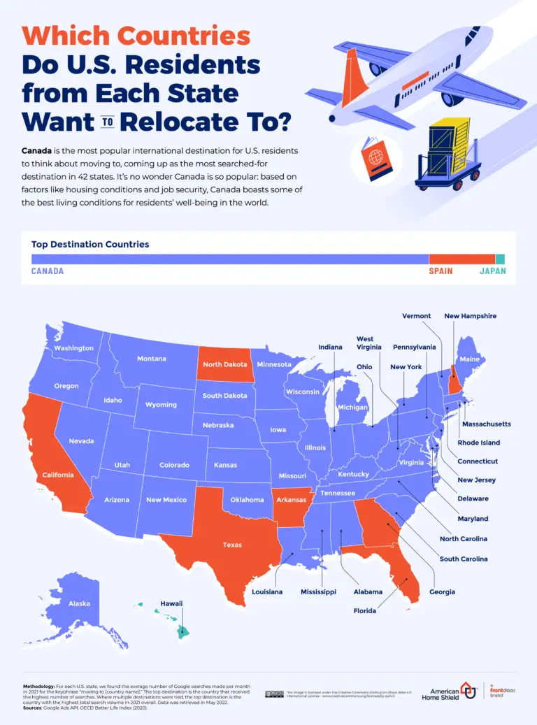 Maps reveal the places that Americans want to move to the most - Vivid Maps