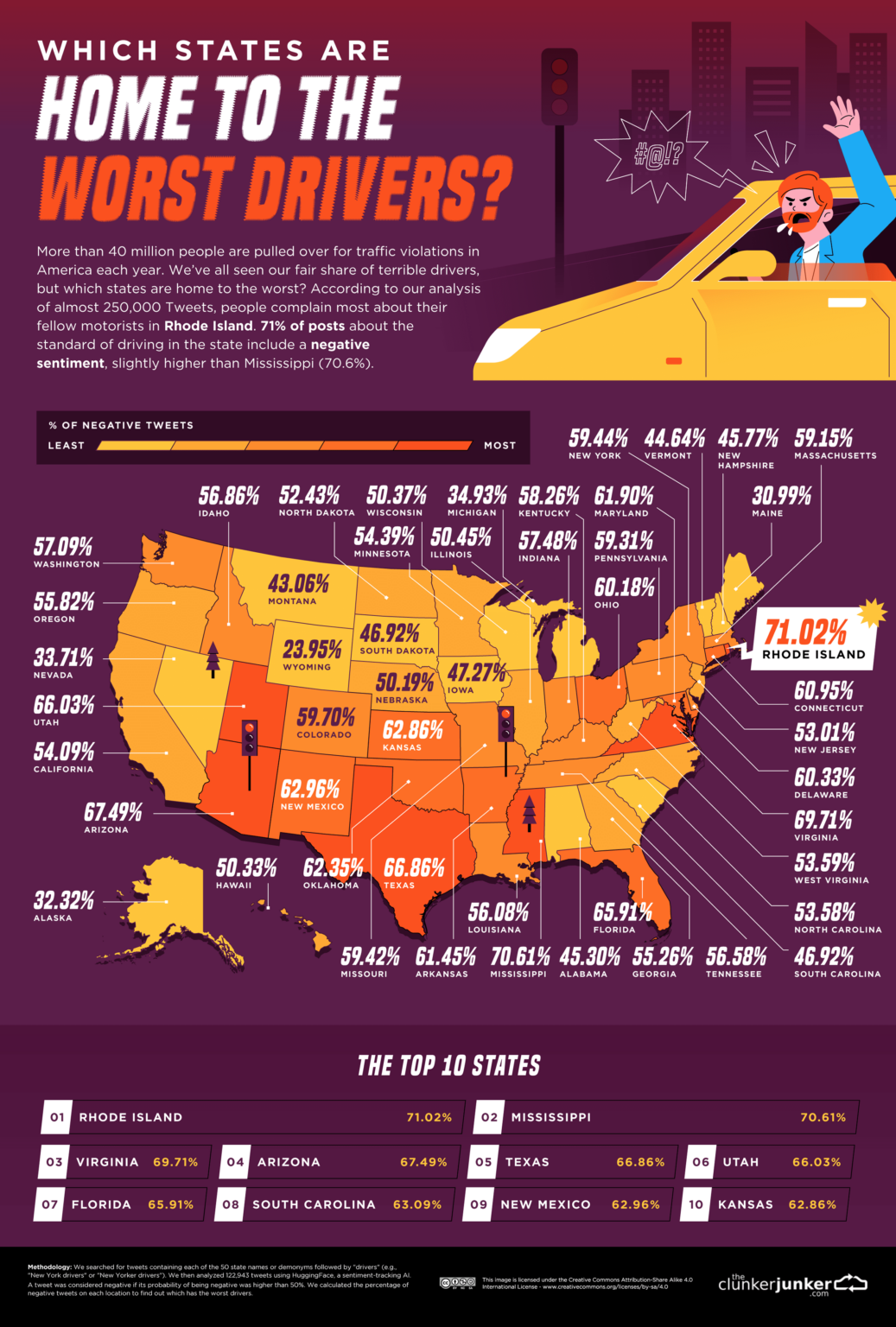 The U.S. states and cities with the worst drivers Vivid Maps