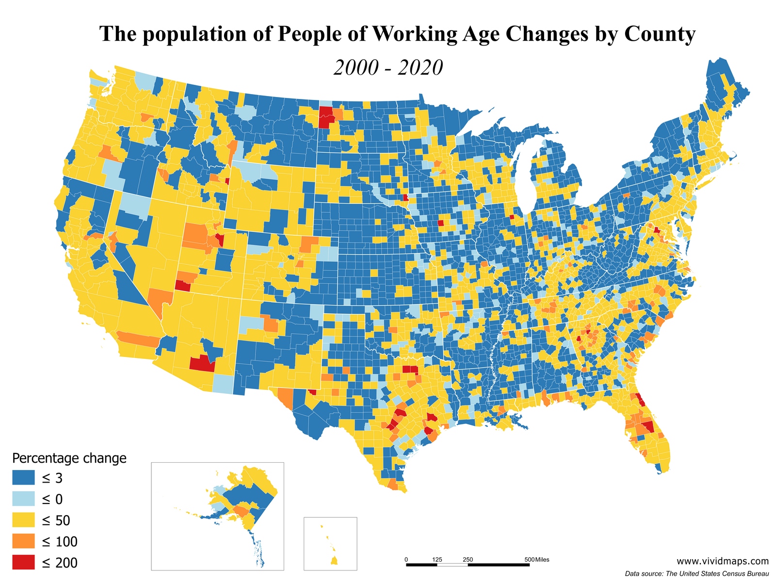 Working Age Population in the U.S. - Vivid Maps