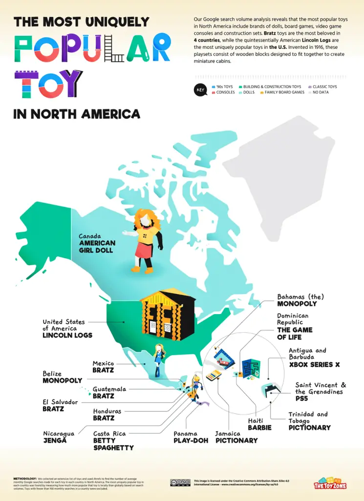 The Most Uniquely Popular Toy in North America Mapped