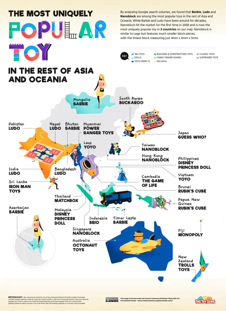 The Most Uniquely Popular Toy in Asia Mapped