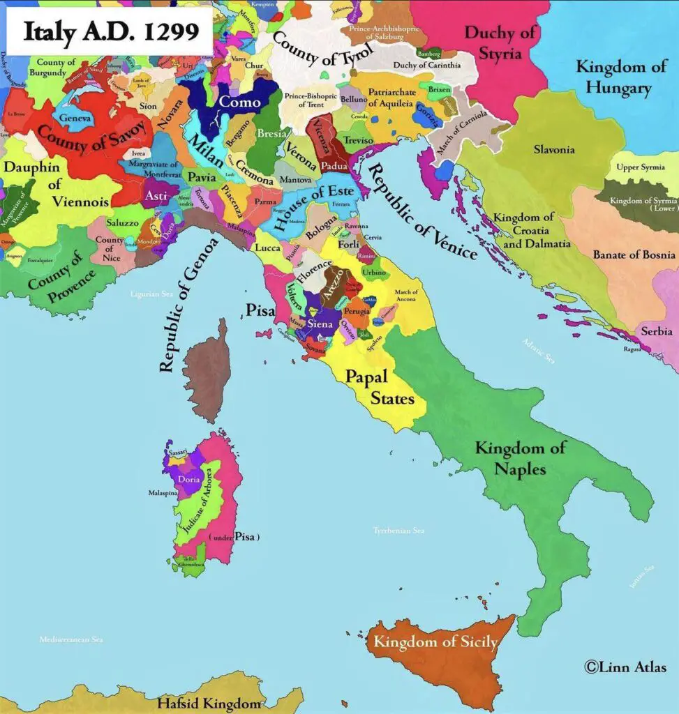 Italy in 1299