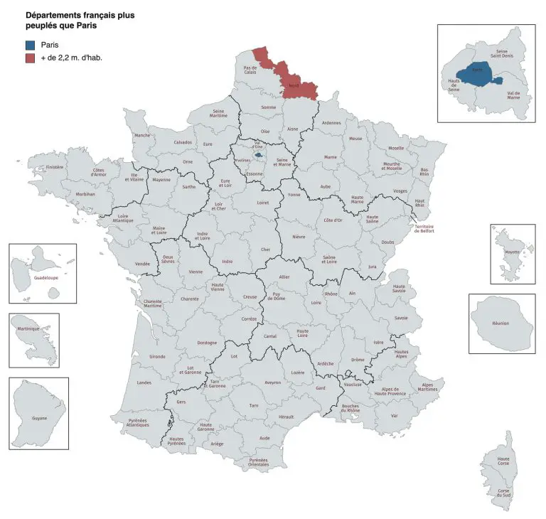 Population density of France mapped - Vivid Maps