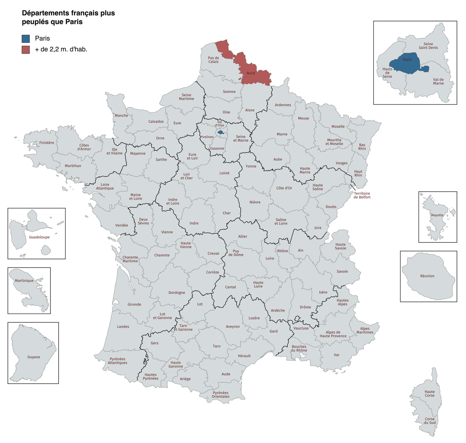 Population density of France mapped Vivid Maps