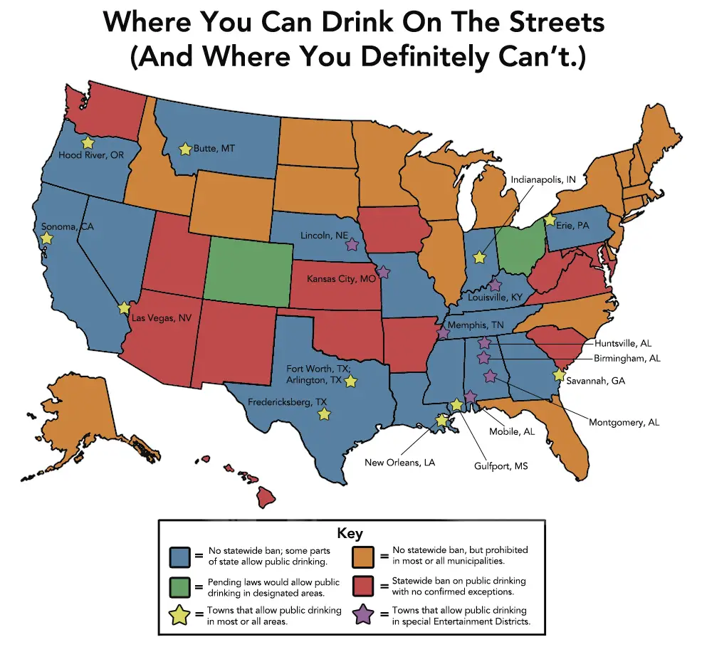 Public drinking in the United States