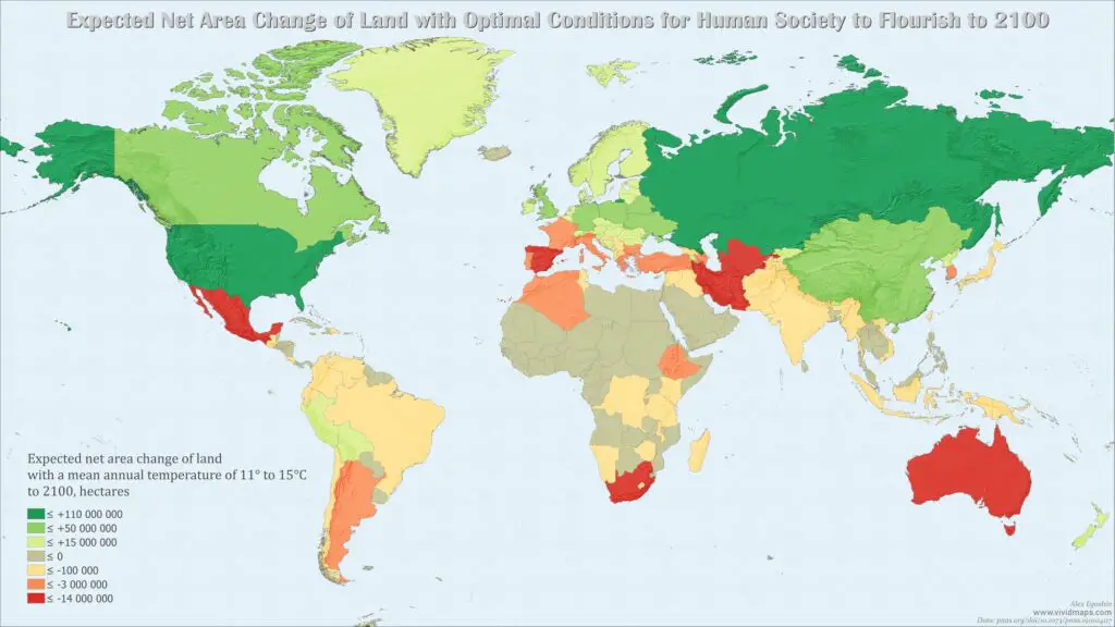 Human Climate Niche Mapped - Vivid Maps