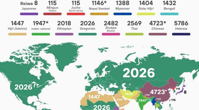 Calendar System World Map