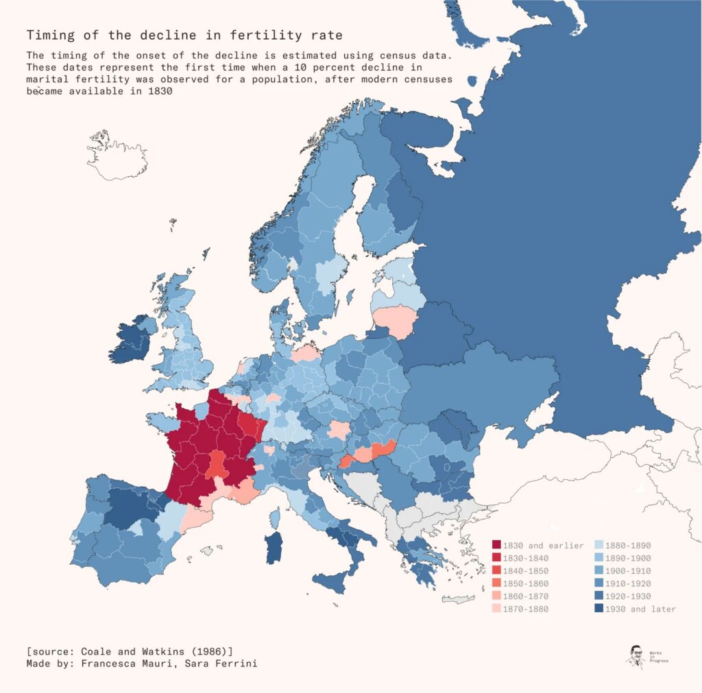 The fertility rate across Europe Vivid Maps