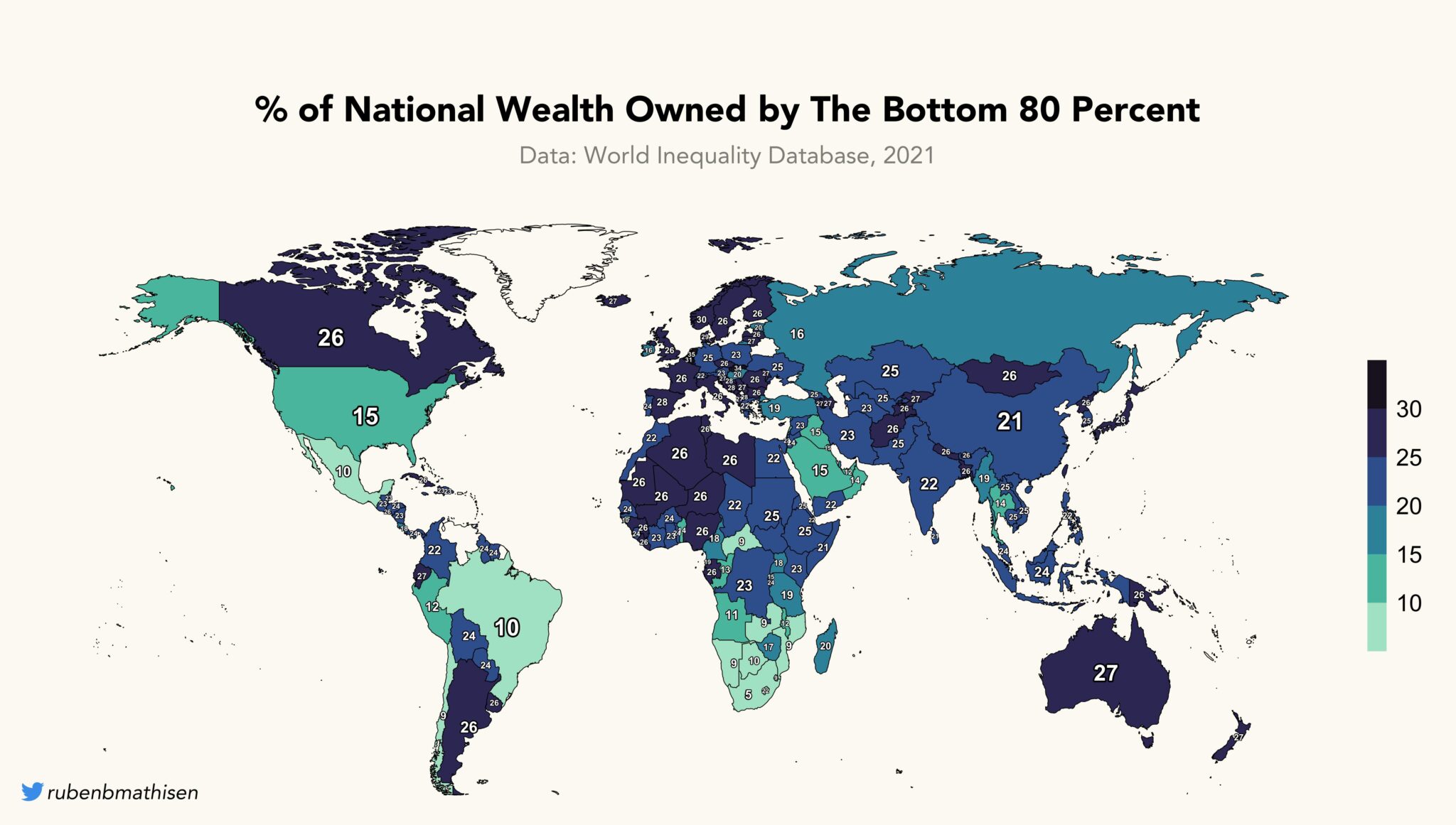 Global wealth inequality mapped - Vivid Maps