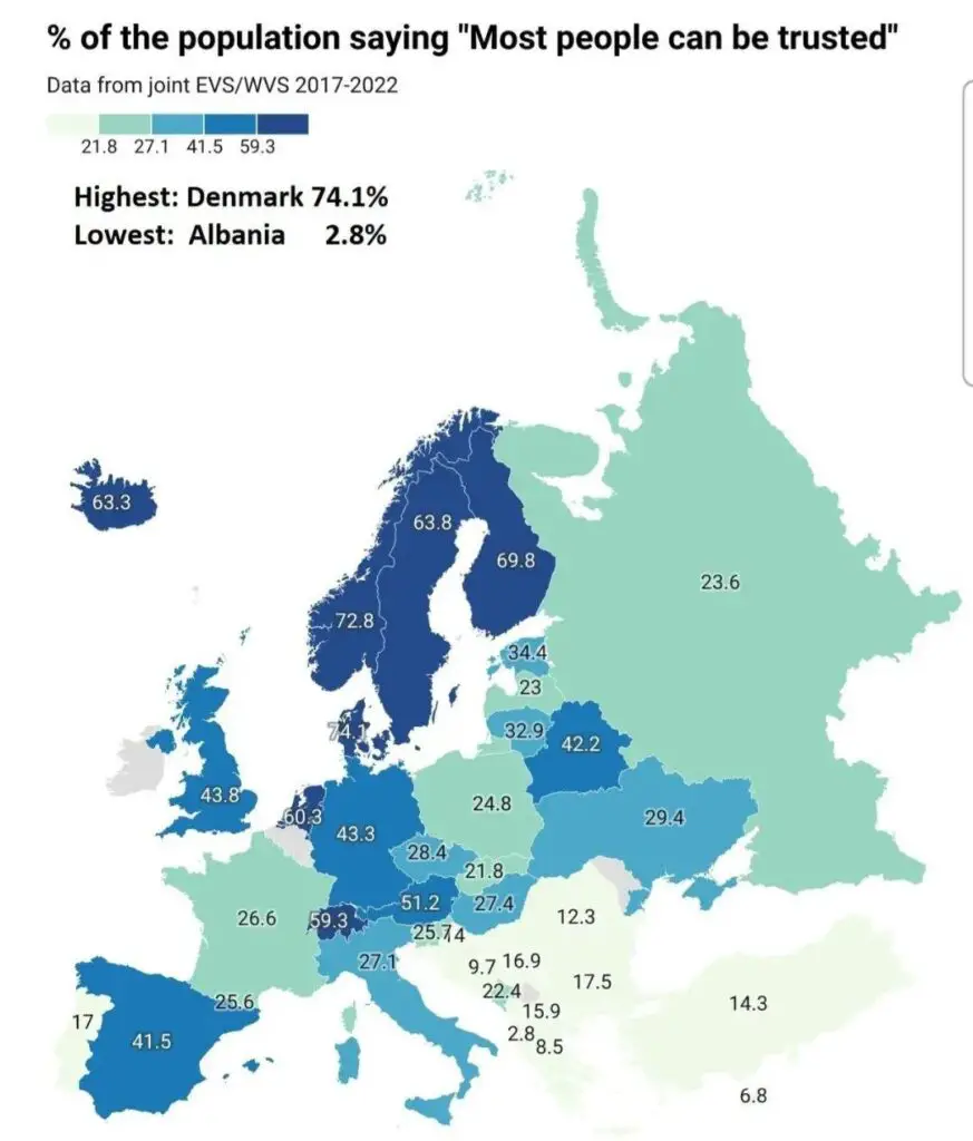 Social and Political Trust Mapped