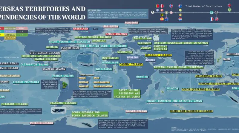 World map of Overseas Territories and Dependencies