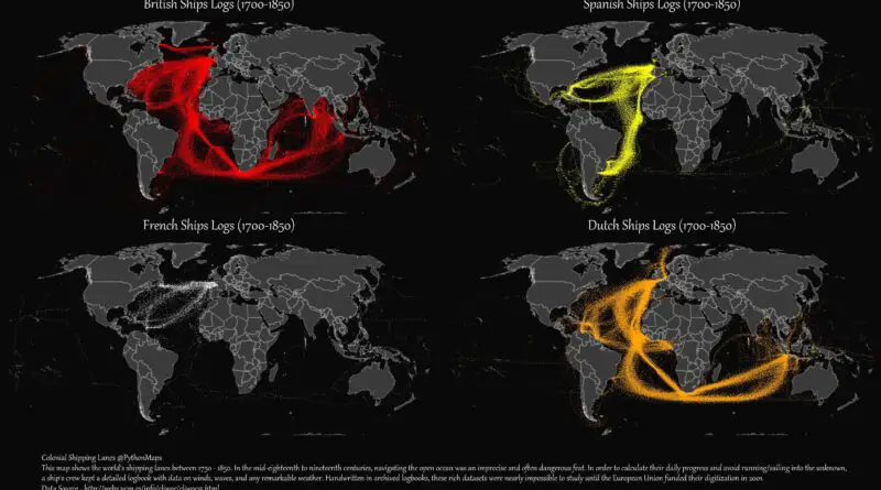 Colonial shipping lanes