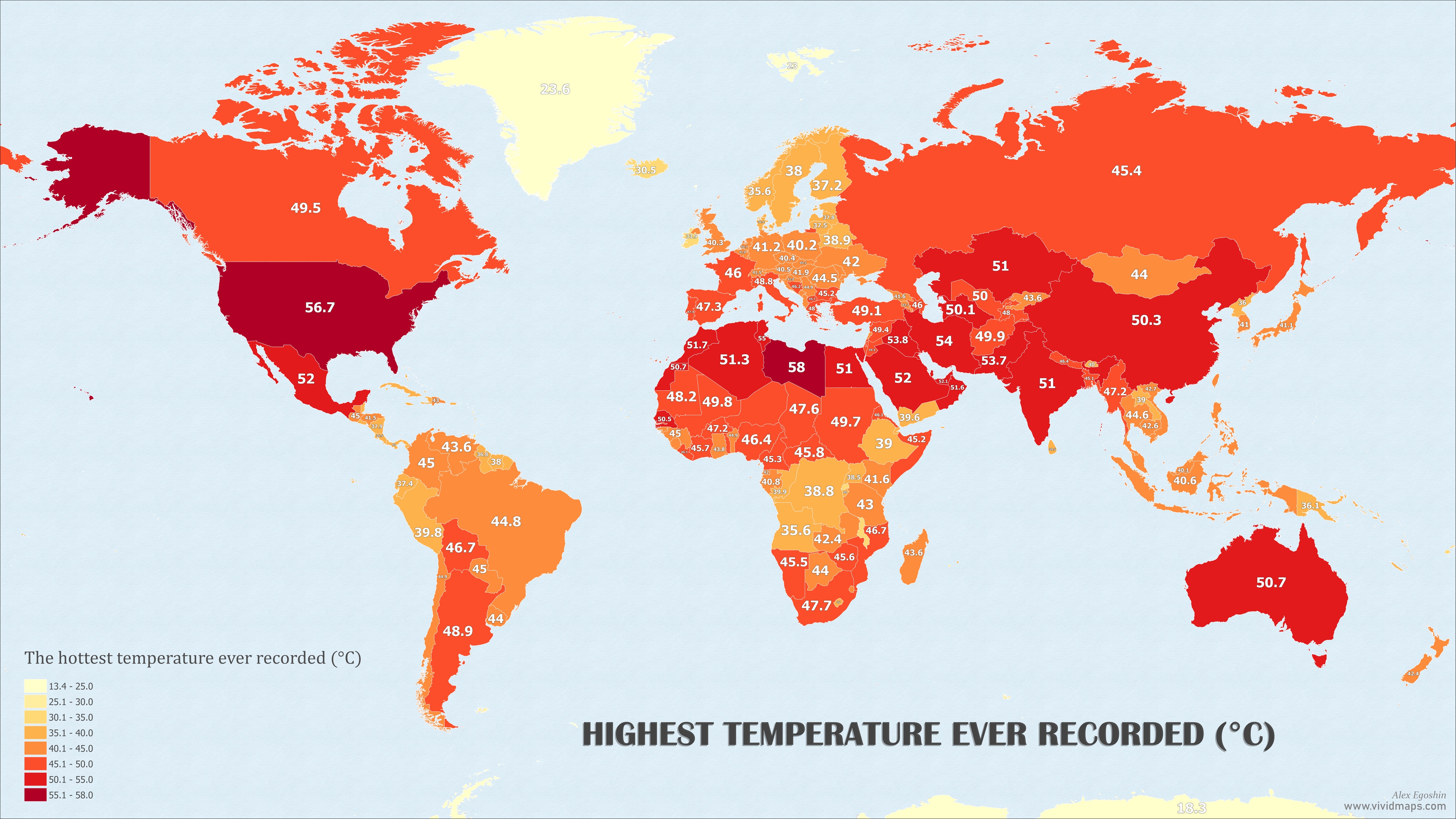 Countries With The HOTTEST TEMPERATURES #shorts