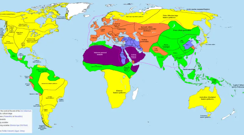 World map 1000 B.C.