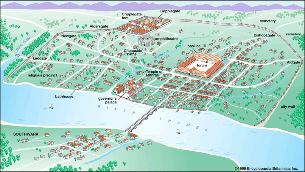 Map of Roman Londonium