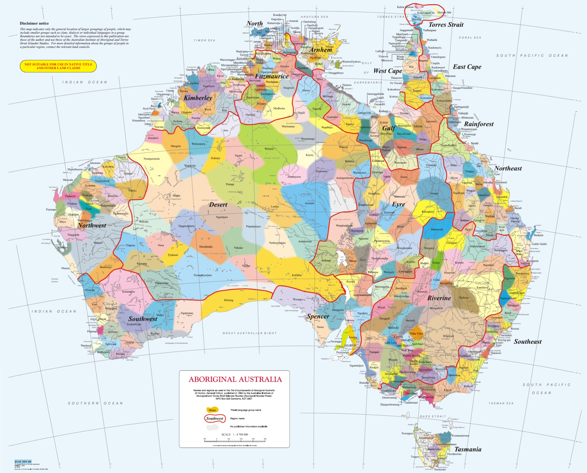 A map of the indigenous languages of Australia - Vivid Maps