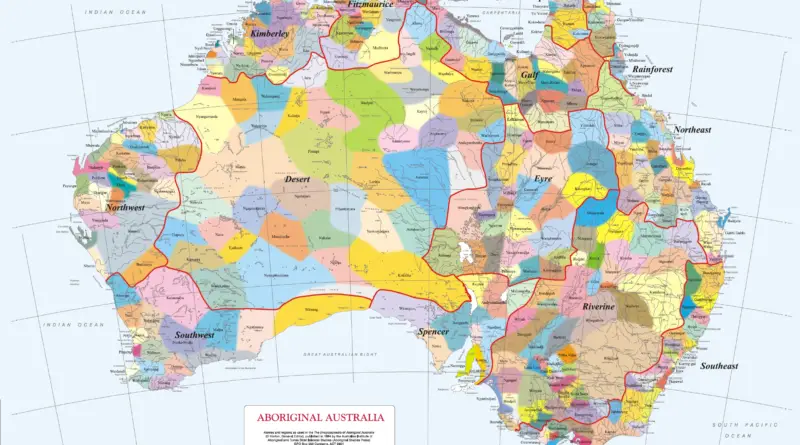 Map of the indigenous languages of Australia