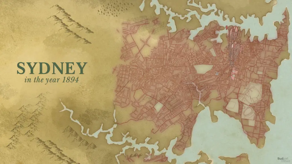 Map of Sydney in 1894