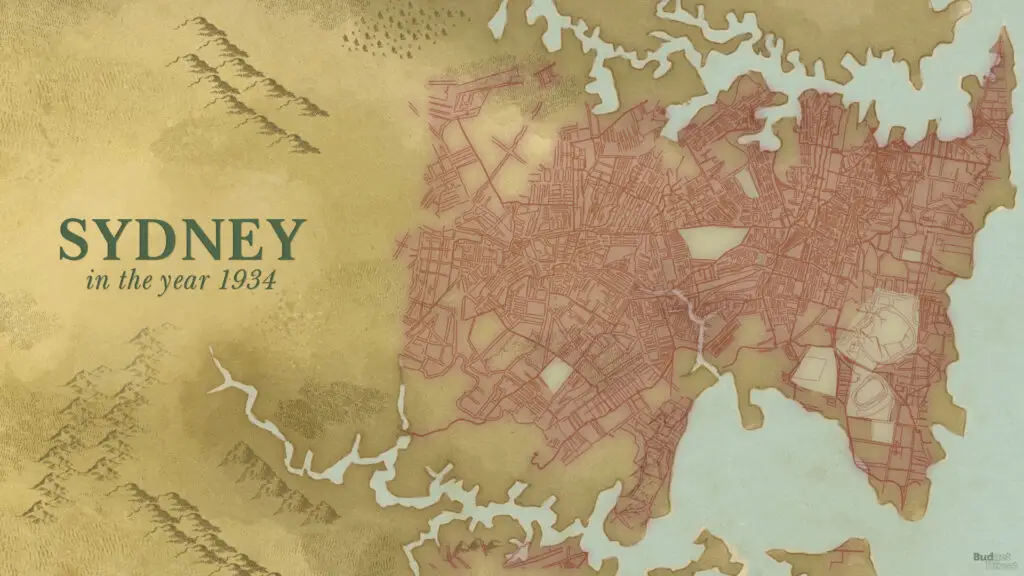 Map of Sydney in 1935