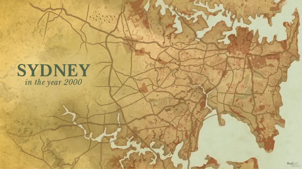 Map of Sydney in 2000