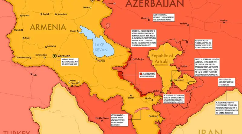 Armenia Azerbaijan conflict mapped