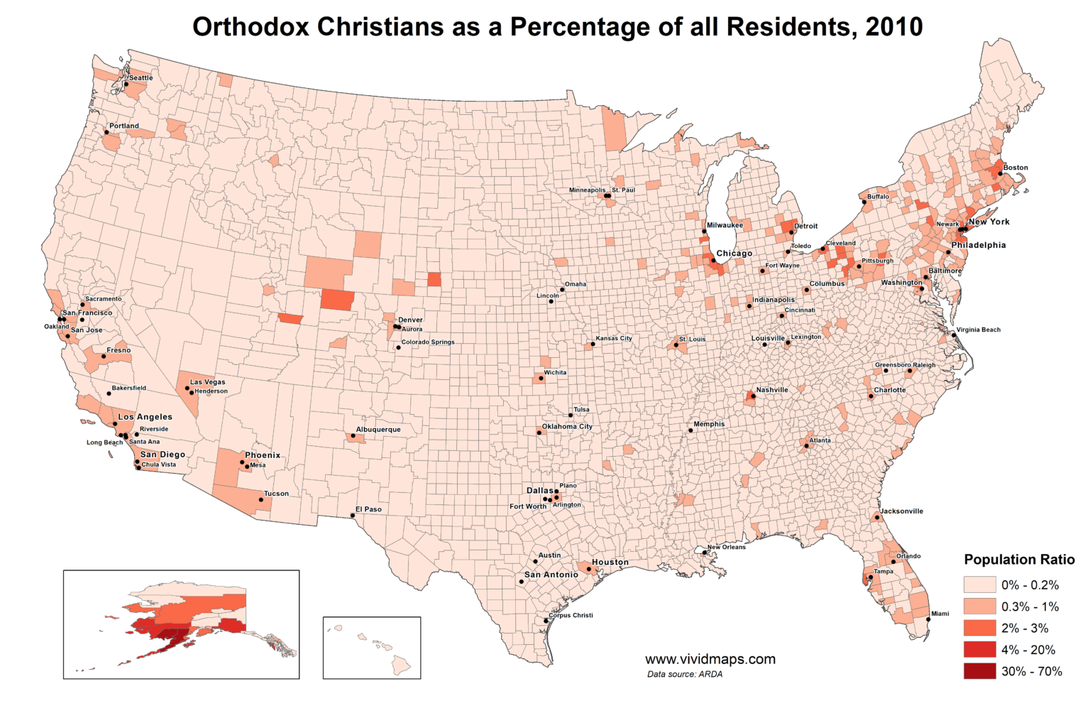 Orthodox Christians as a Percentage of all Residents (1952 - 2010 ...