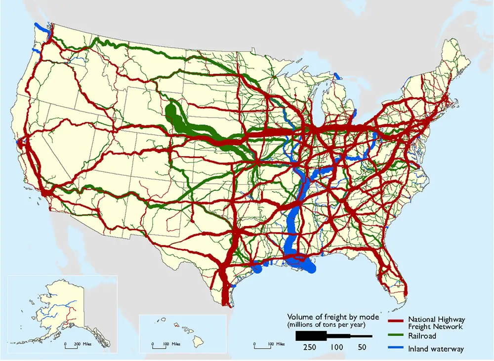 Us Transportation Infrastructure Vivid Maps