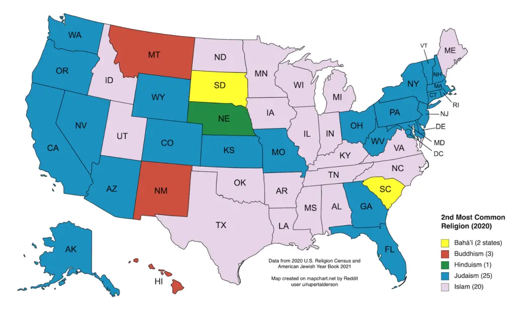 second-largest-religion-in-each-u-s-state-vivid-maps