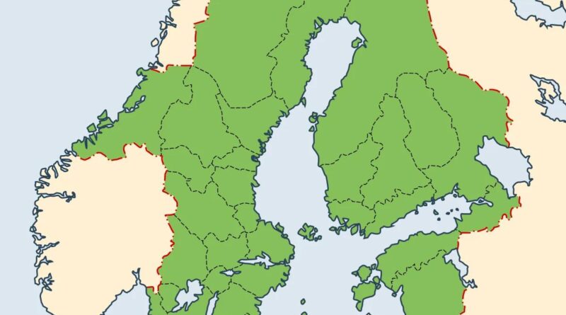 Map of Swedish Empire