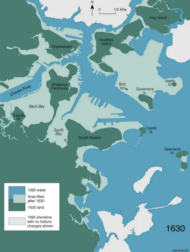 Boston shoreline changes mapped