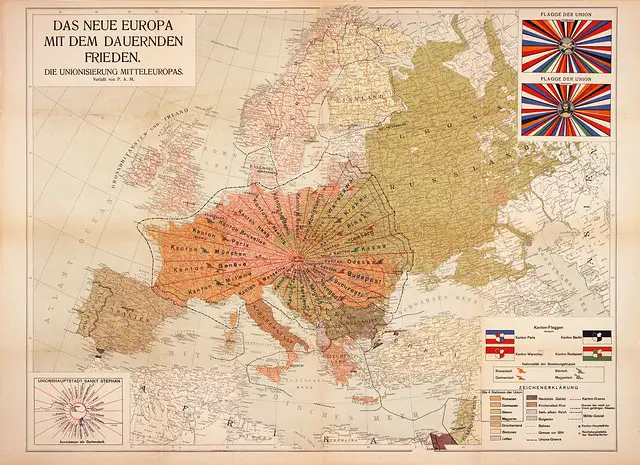 Map of first union in Europe