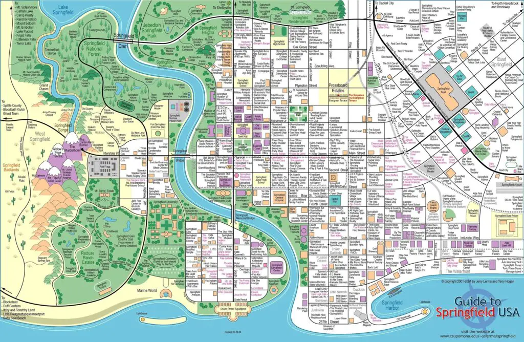 Map of Springfield