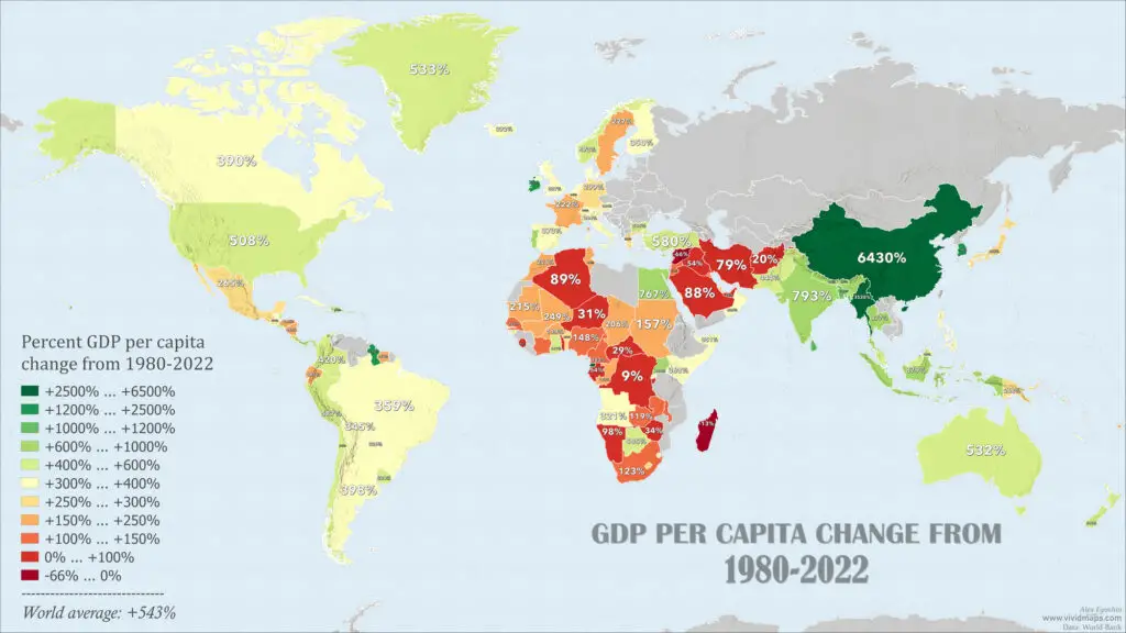 GDP per Capita Worldwide Mapped - Vivid Maps