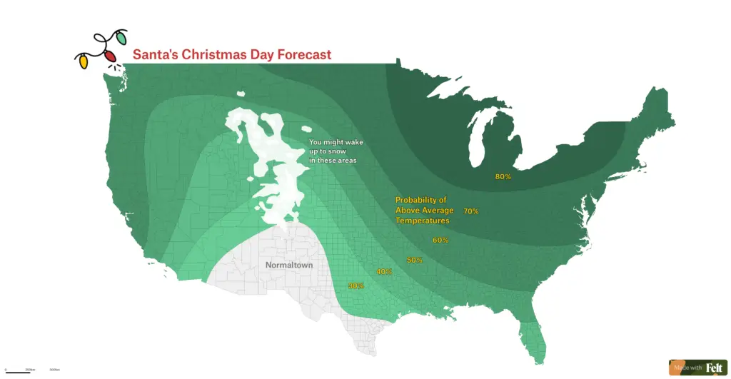 White Christmas Forecast Vivid Maps