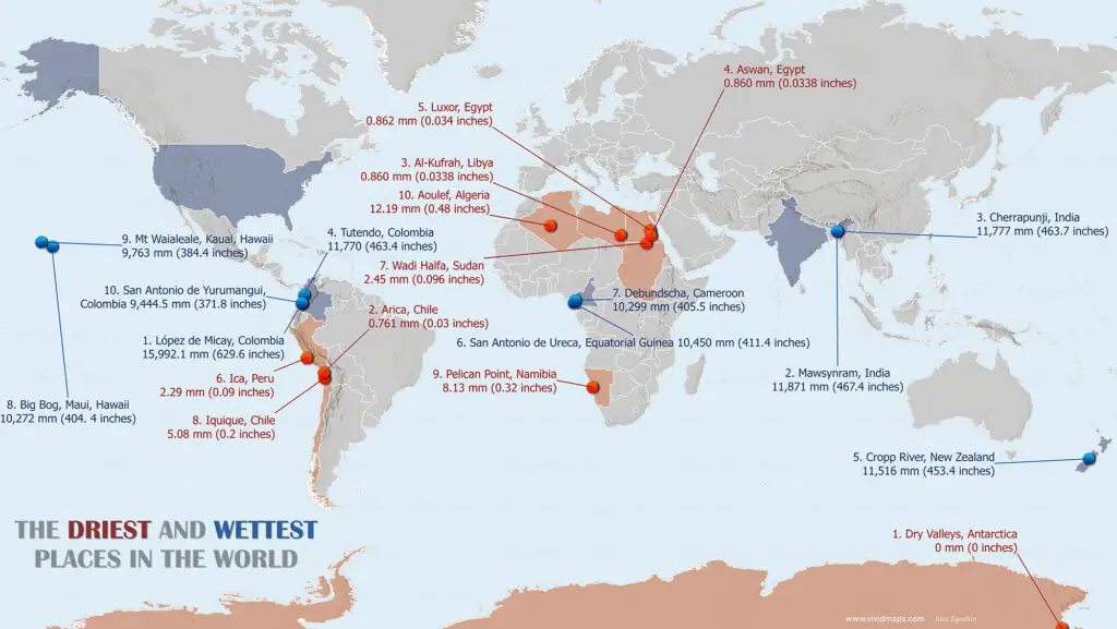 The Unequal Distribution of Global Precipitation Mapped - Vivid Maps