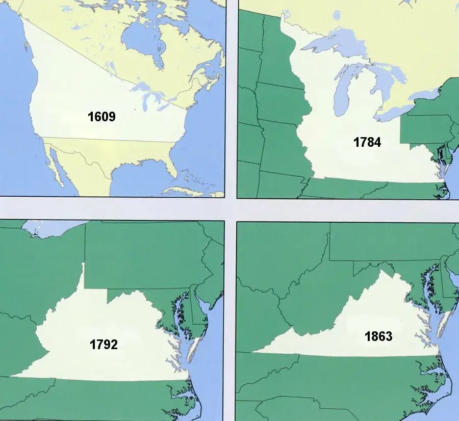 Territorial evolution of Virginia