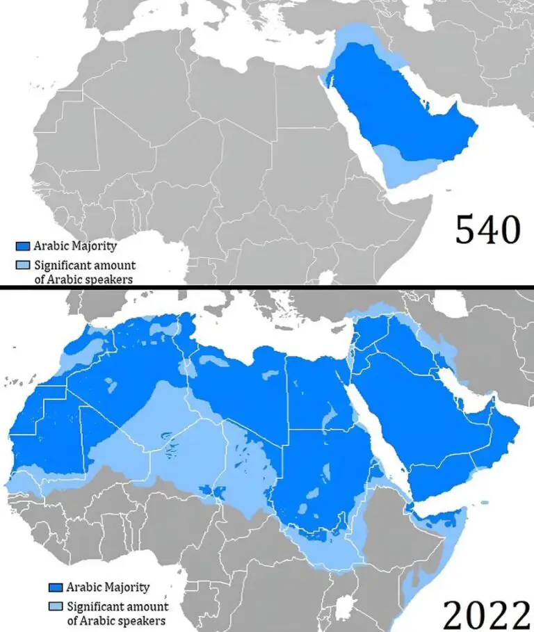 Dialects Of Arabic Vivid Maps   Arabic Language 768x909 